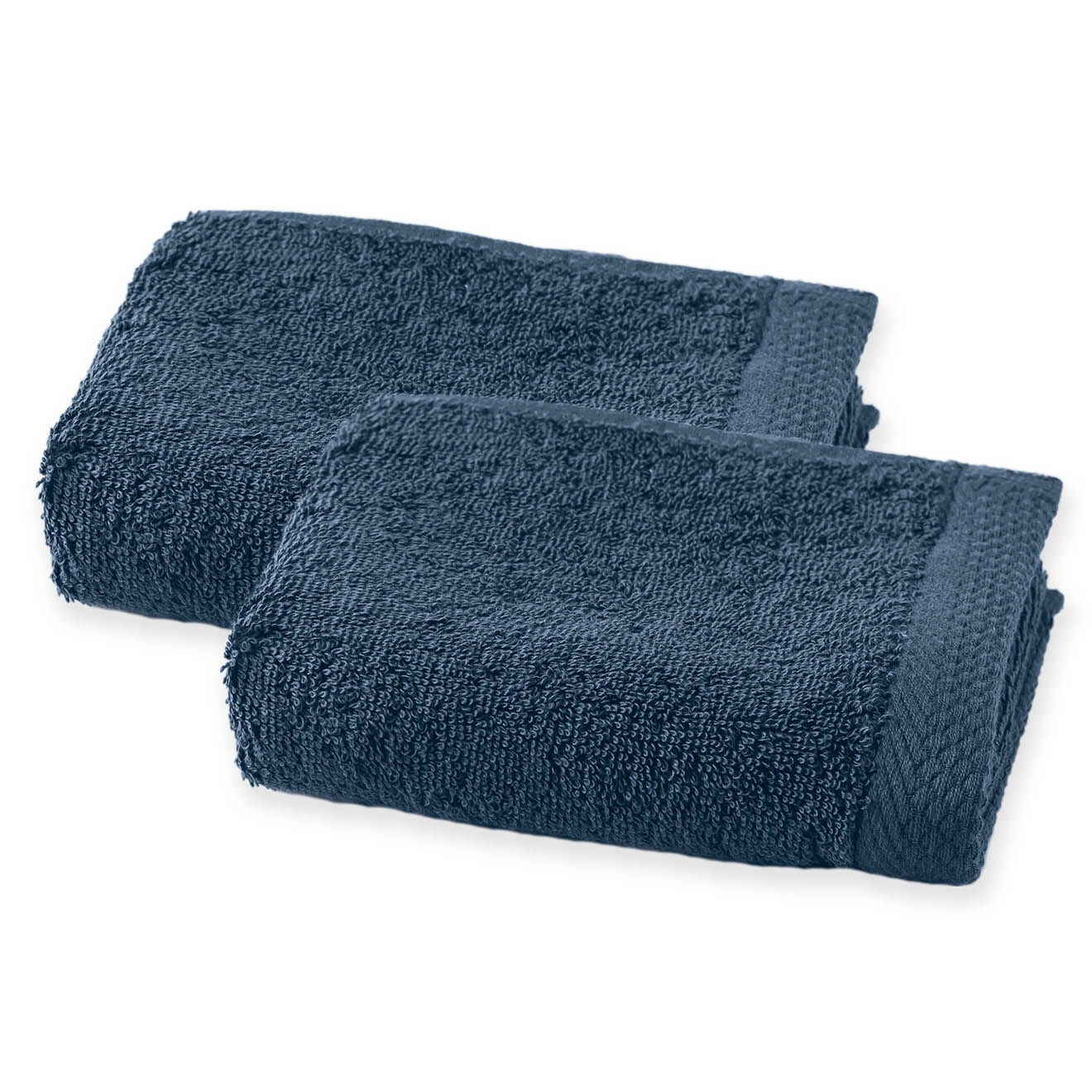 Soft by Perle de Coton 2 Serviettes Invité bleu jean - 50x30 cm