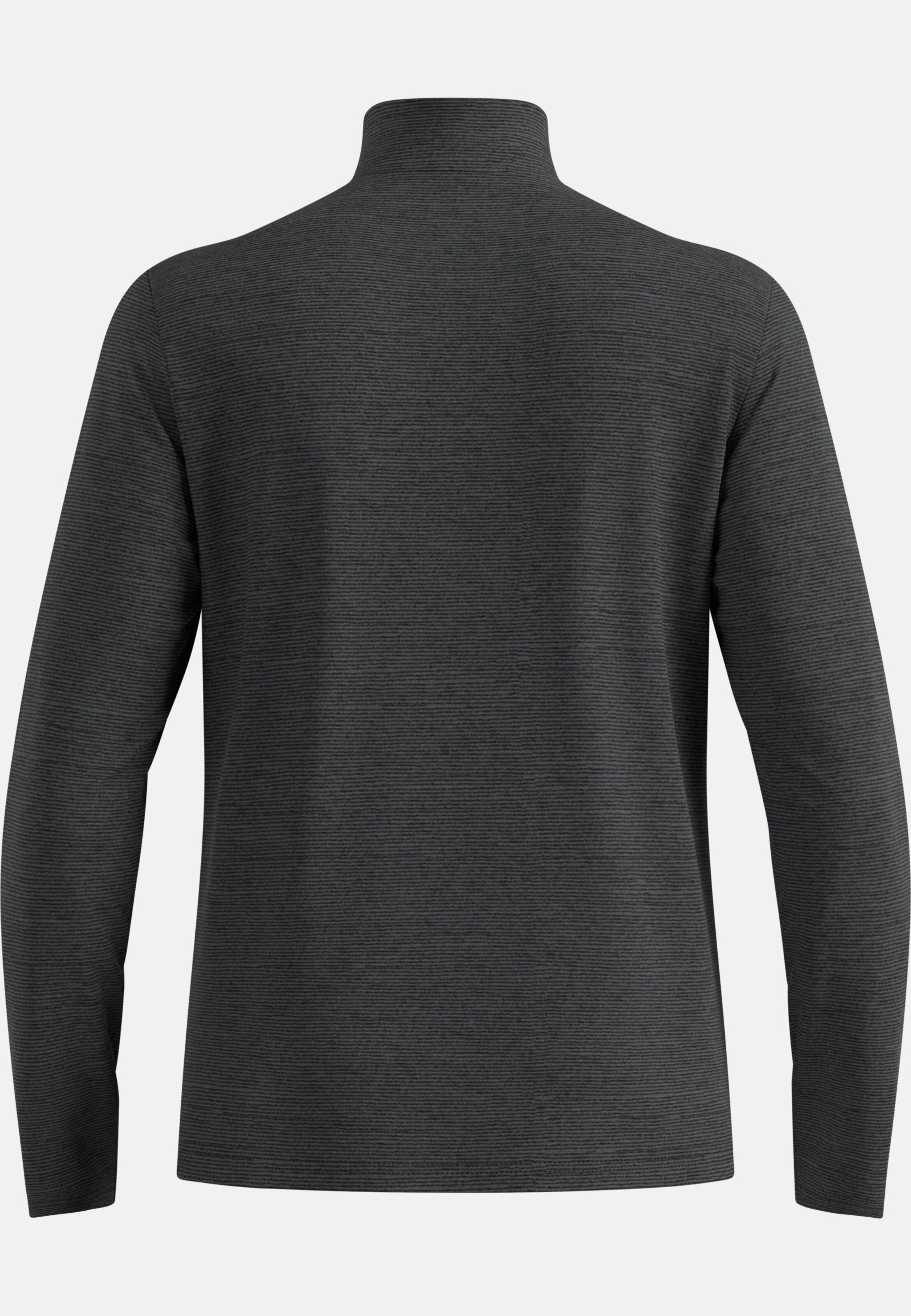 Herren Roy Mid Layer mit Halbreißverschluss in shale grey - black stripes