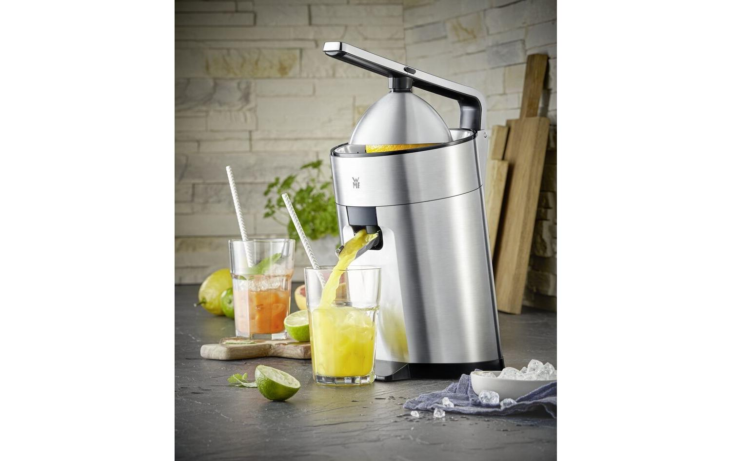 Zitruspresse Profi Plus Silber matt<br>Saftpresse mit universellen Entsafter-Presskegel