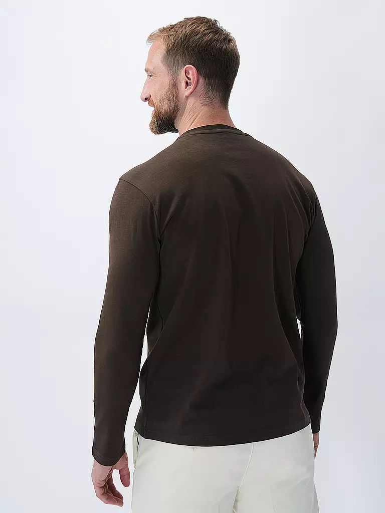 KNOWLEDGE COTTON APPAREL Langarmshirt  braun