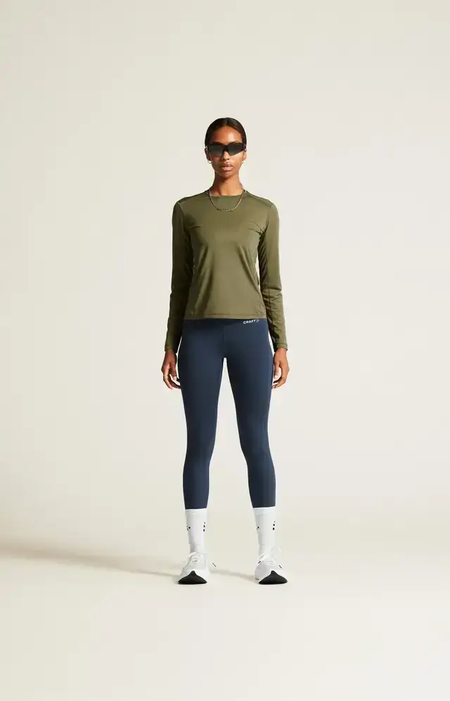 Craft ADV Essence 2 Hardloopshirt Lange Mouwen Groen Dames