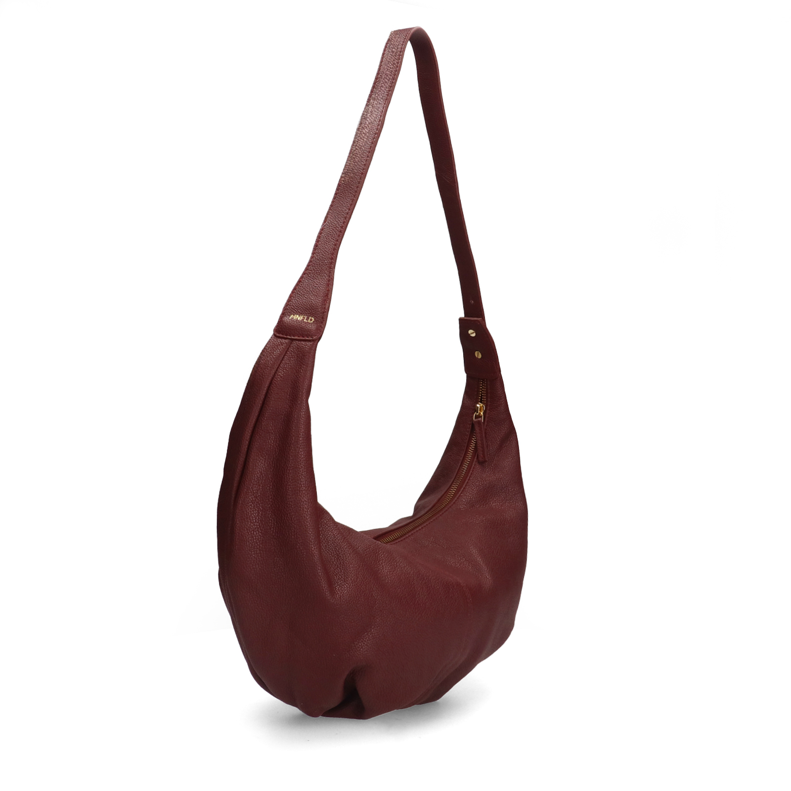 Burgundy leren schoudertas