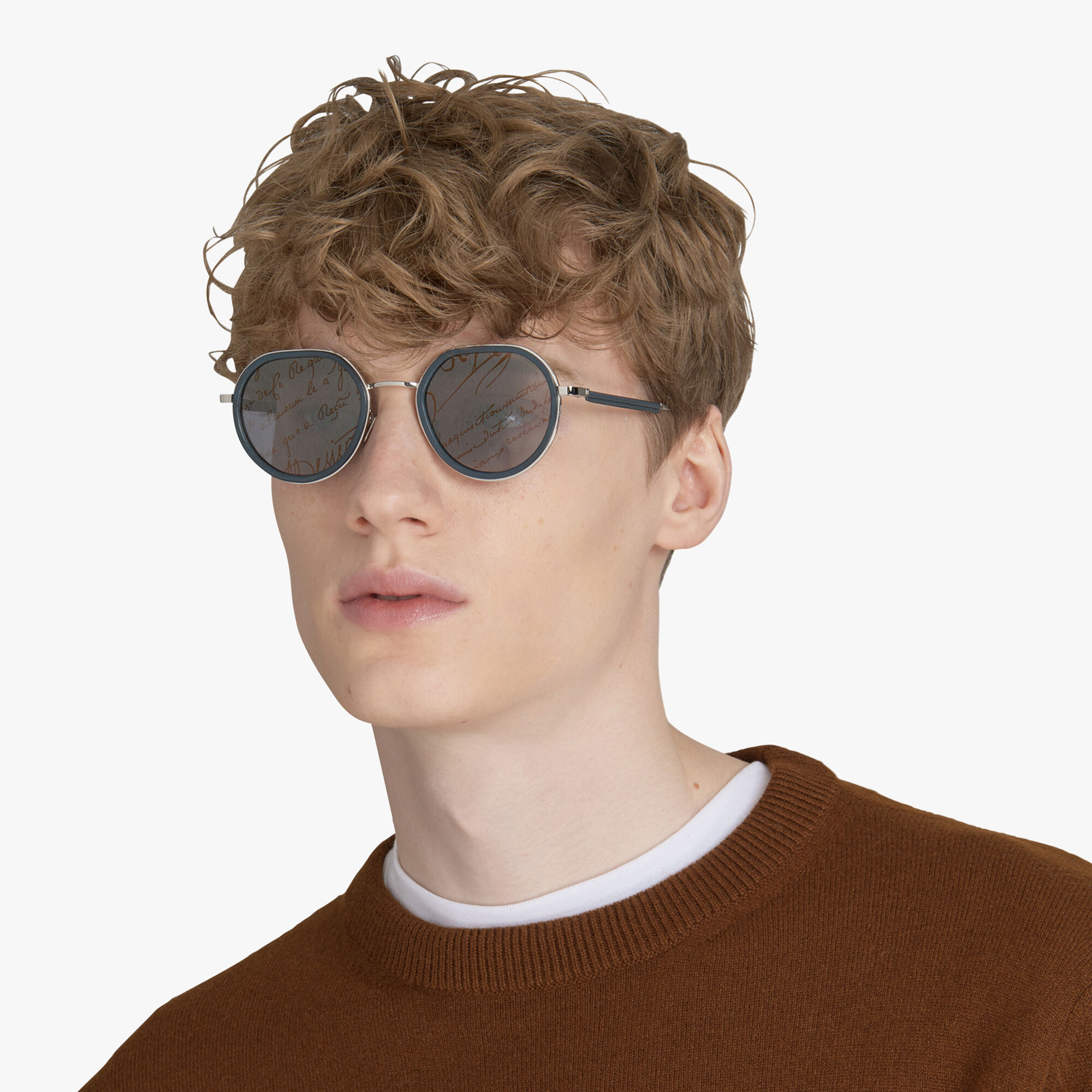 Lunettes De Soleil Centaury En Metal Et Cuir