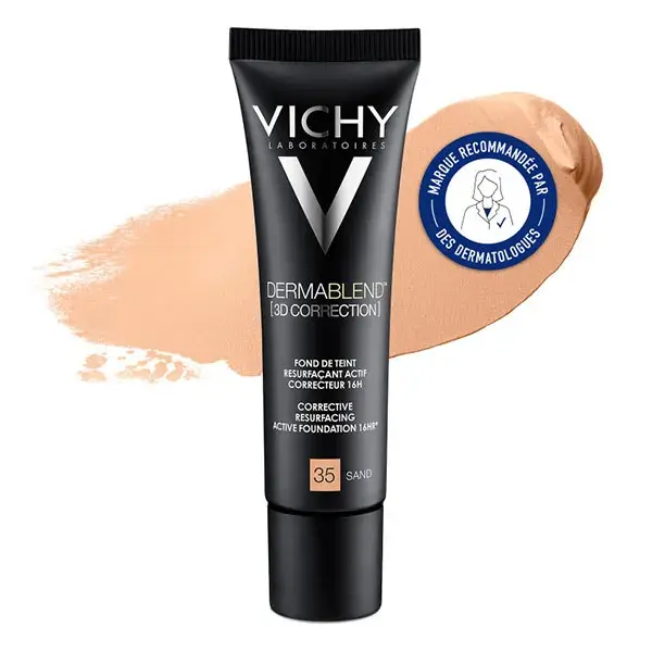 Base Corretiva e Rejuvenescedora Vichy Dermablend 3D nº 35 Areia 30ml