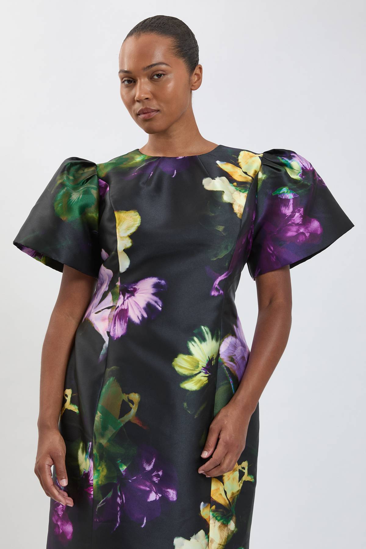 KarenMillen Robe Midi Grande Taille En Sergé À Imprimé Floral