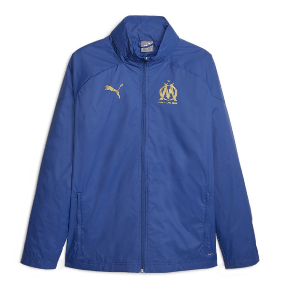 Puma OM Veste Coupe Vent Bleu Foncé Homme foot Puma 2023/2024
