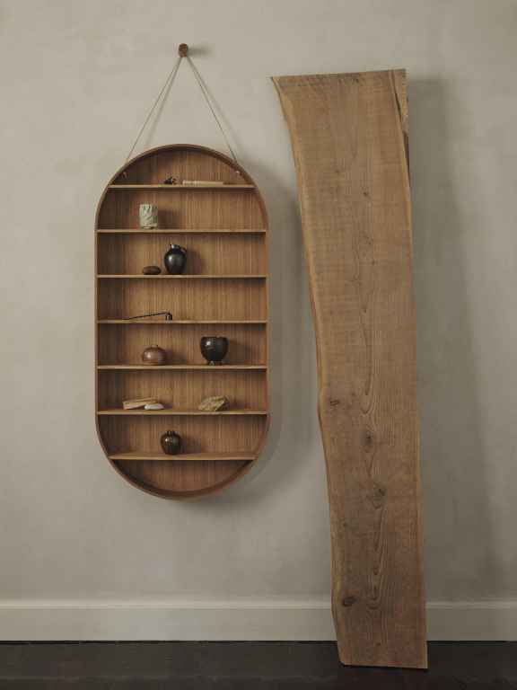 Ferm Living Oval Dorm wandplank geolied eiken