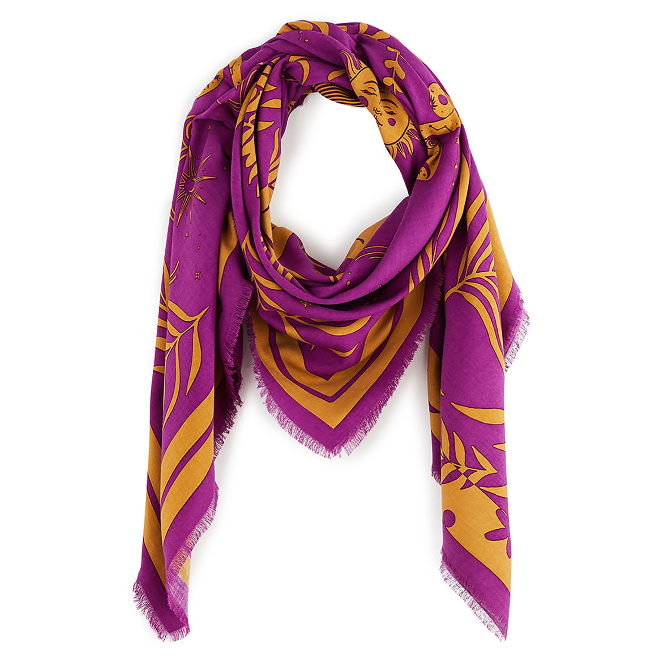 Wild Foulard Univers Big violet - 130x130 cm