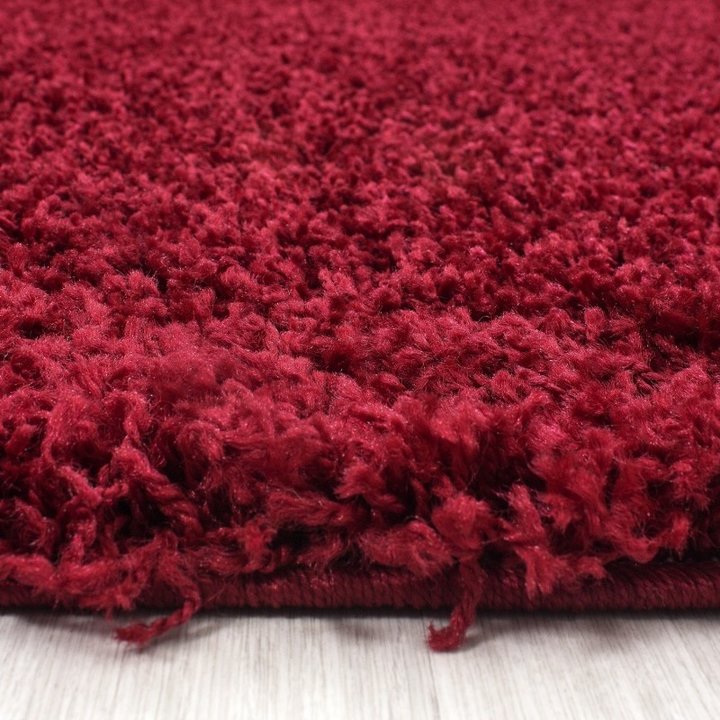 Rond Hoogpolig vloerkleed - Life Rood