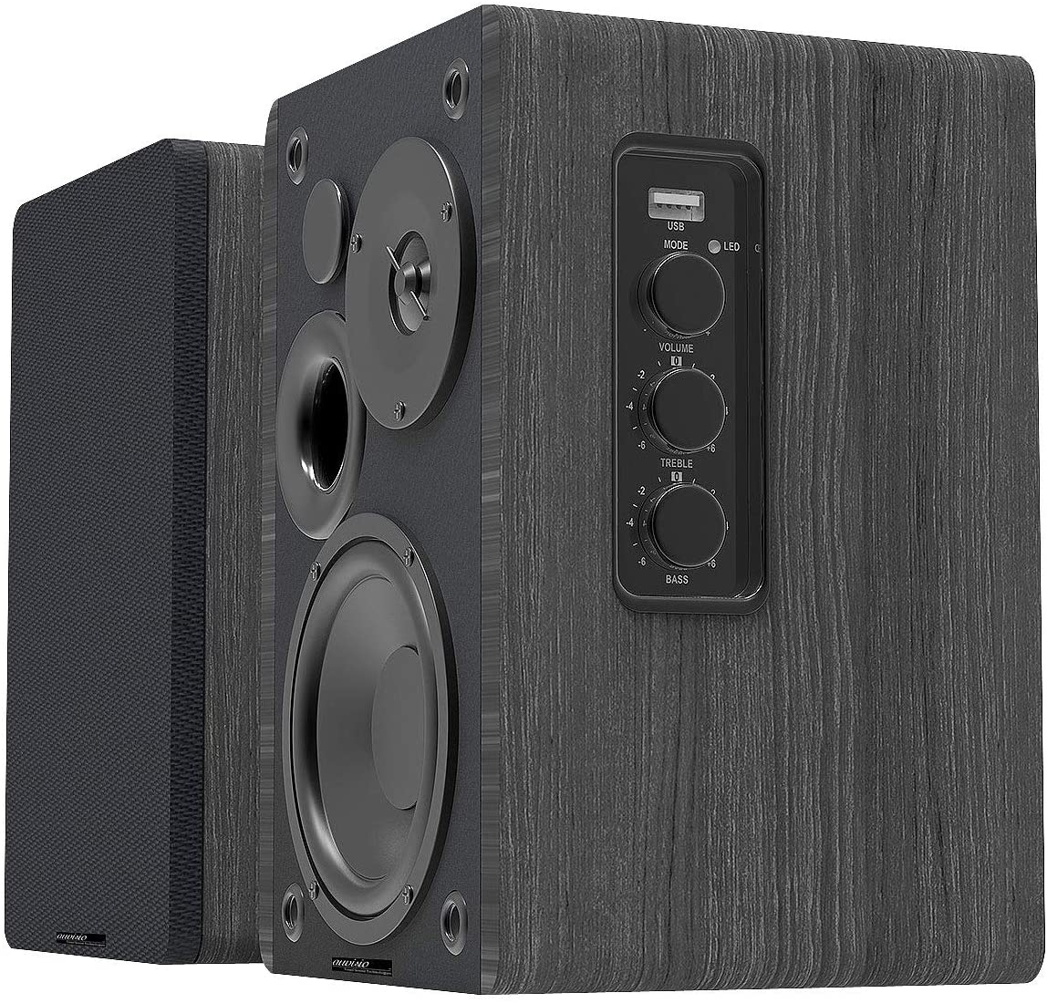 Auvisio MSS-95.usb, aktives Stereo-Regallautsprecher-Set, Soundbox, Bluetooth 5.0, 120 W