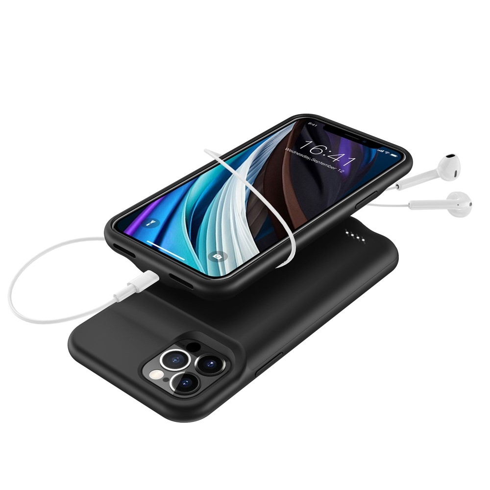 iPhone 12 / iPhone 12 Pro Backpack Akku Case (7000mAh) Schutzhülle - Schwarz