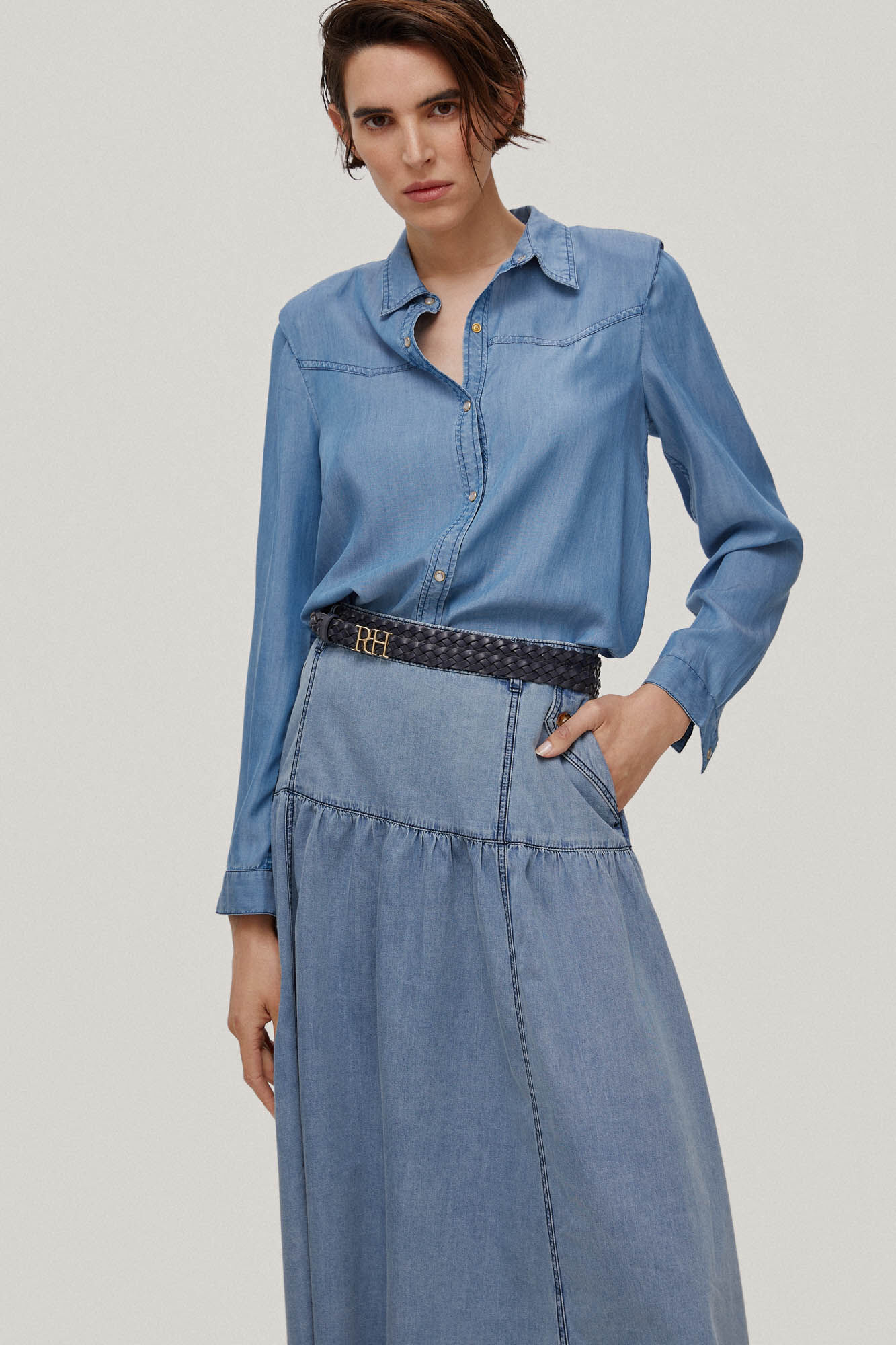 Saia jeans - Azul