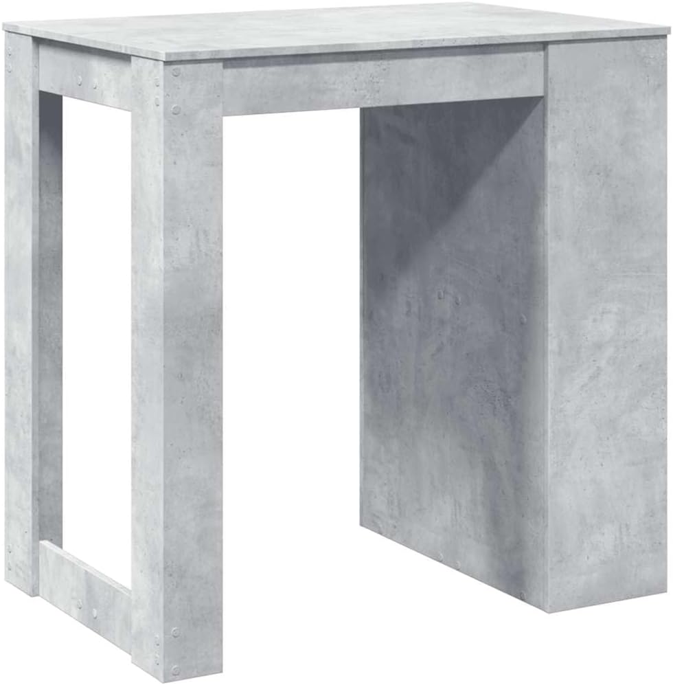 Bartisch Betongrau 102x70x103,5 cm Holzwerkstoff Bartisch, Bistrotisch Bartheke für Hausbar, Wohnzimmer und Esszimme