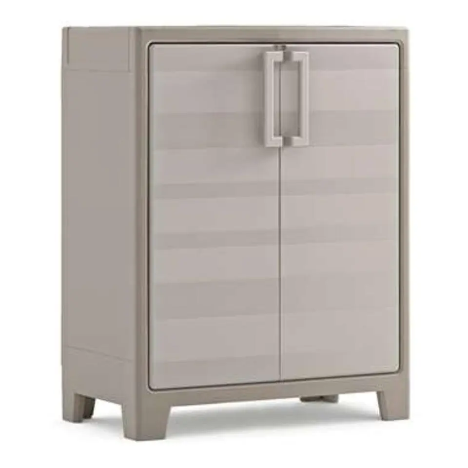 Keter Gulliver Lage Kast - 2 Planken - 80x44x100 cm - zand/beige