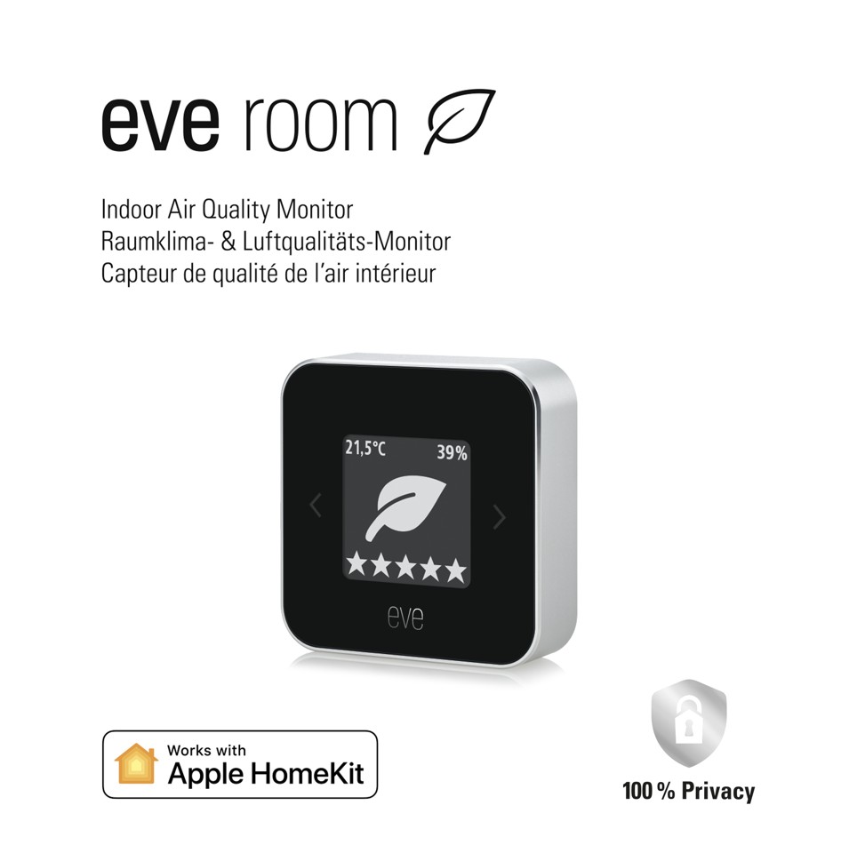 Eve Room - Indendørs luftkvalitetssensor med Apple HomeKit-teknologi