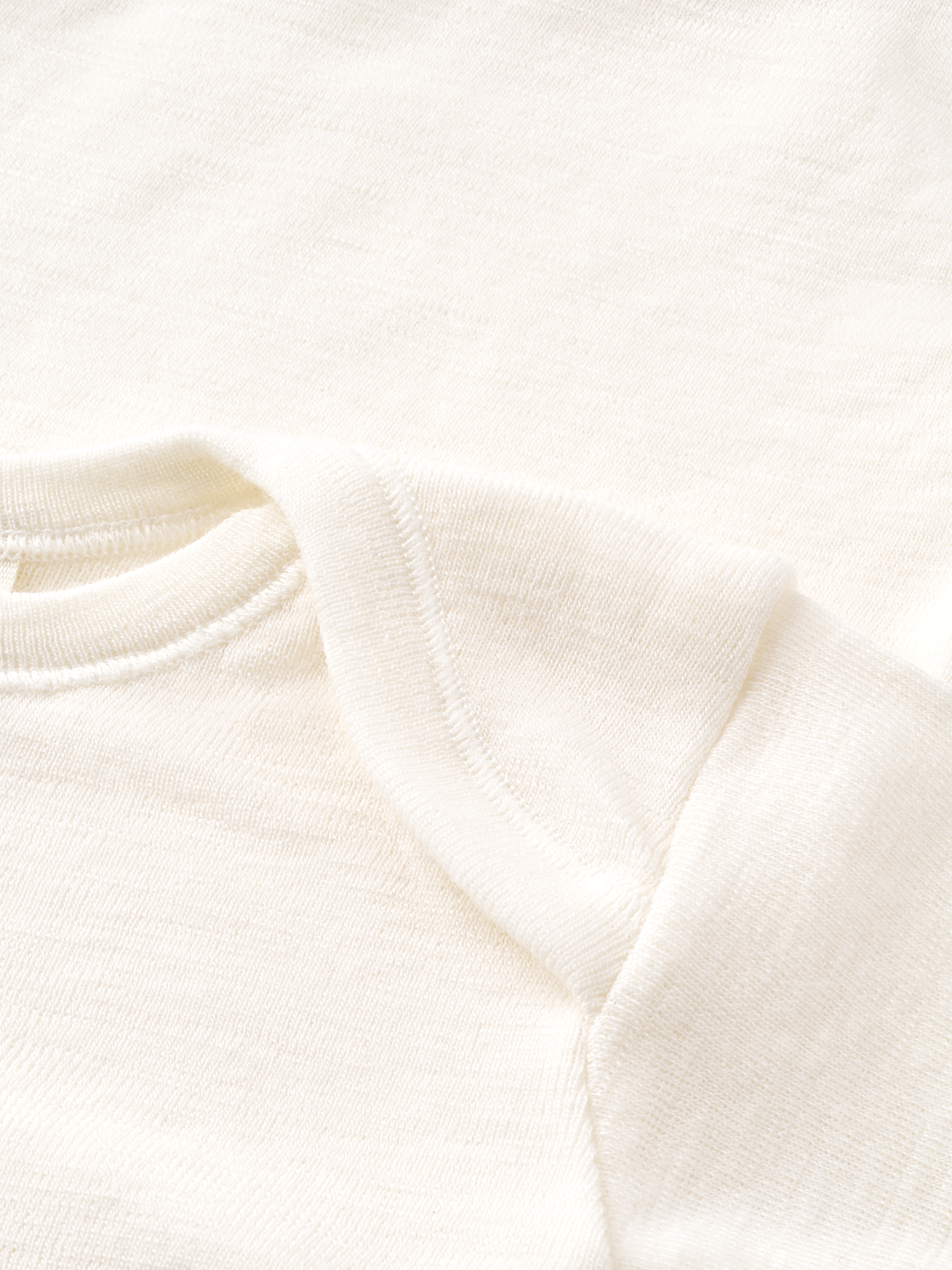Romper met korte mouw van merinowol voor baby's