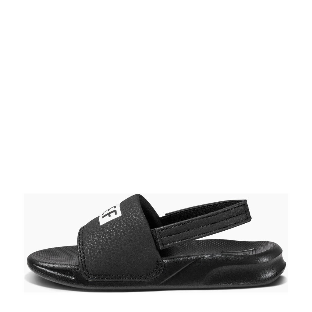 Reef badslippers met hielbandje zwart