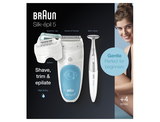 BRAUN - Epilateur épilateur électrique silk-épil 5 5-810 - blanc/turquoise