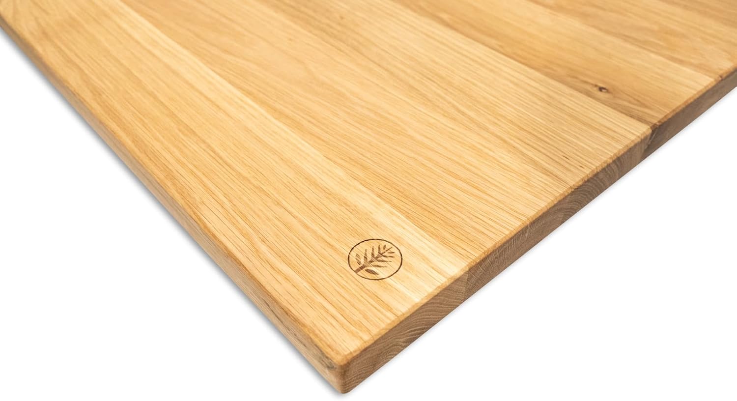 Tischplatte Schreibtischplatte Eiche Massivholz gerade Kanten (160 x 60 cm)