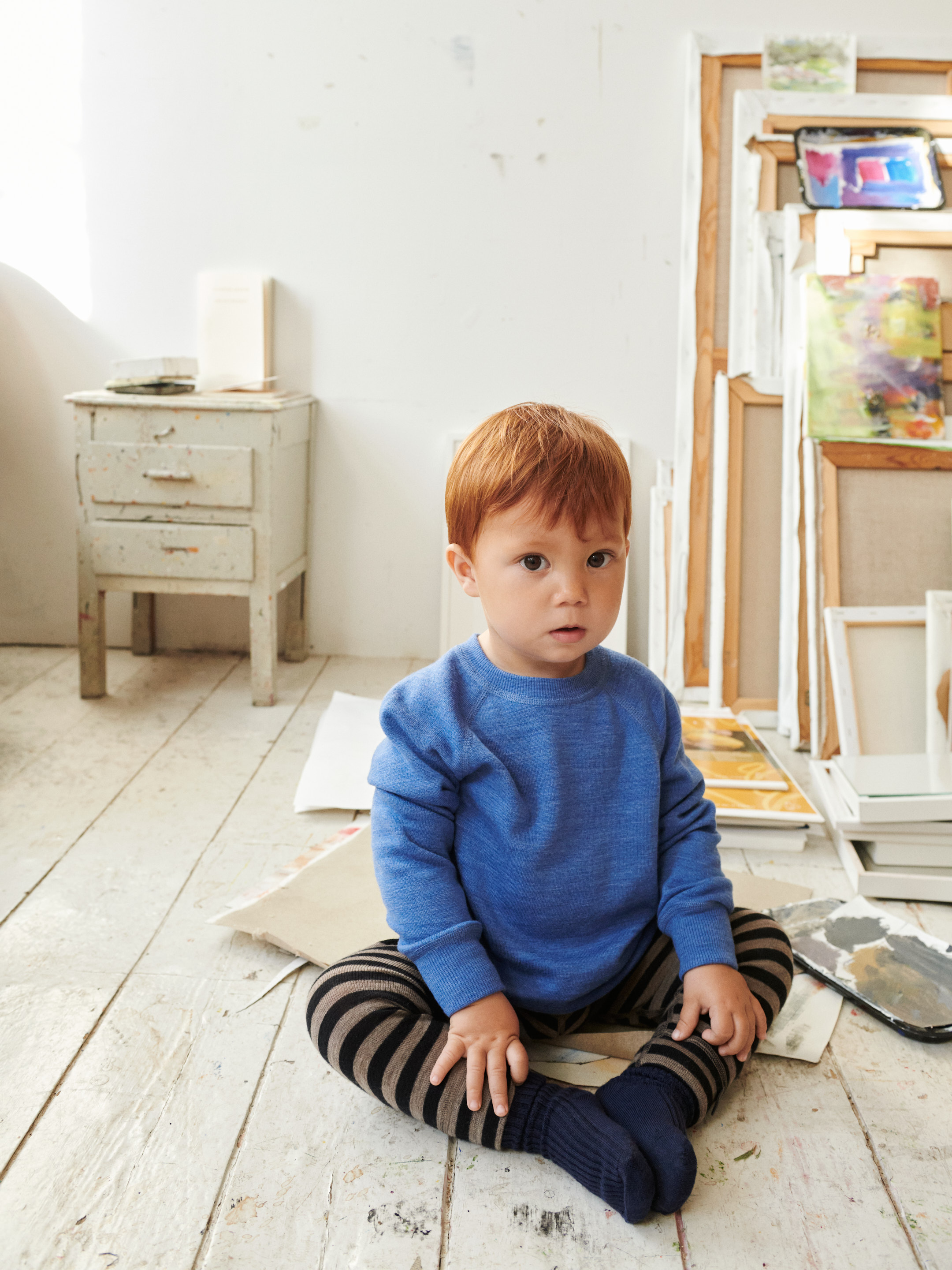 Trui van merinowollen terry voor baby's