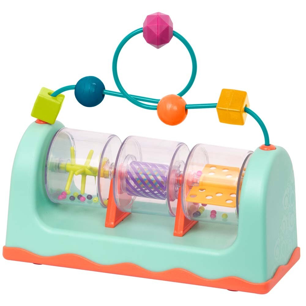 B.TOYS B. Spin & Roll - Motorikspielzeug türkis mit Perlenlabyrinth