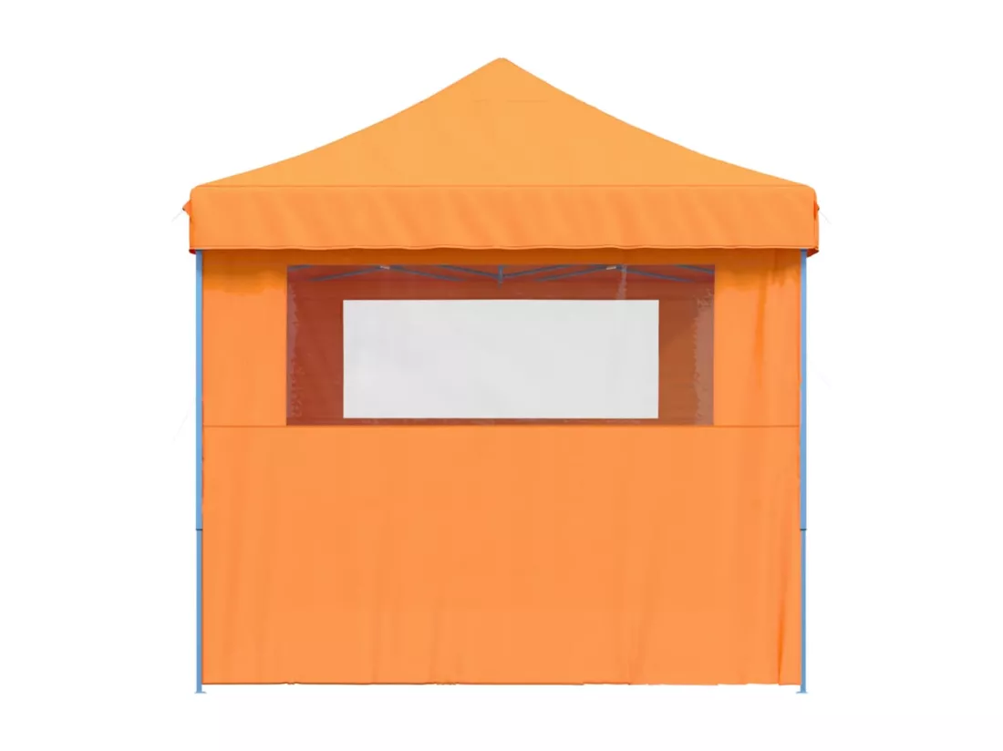 Tente de réception pliable escamotable avec 3 parois latérales