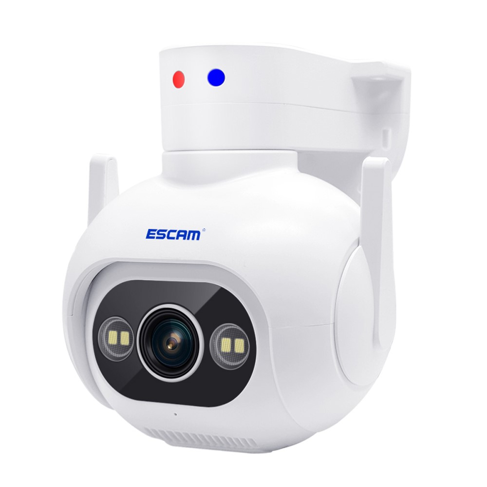 WiFi IP Kamera 4MP 1440p mit Infrarot Nachtsicht / MicroSD / Personenerkennung und Wandhalterung für iOS/Android (IP66) - Weiss