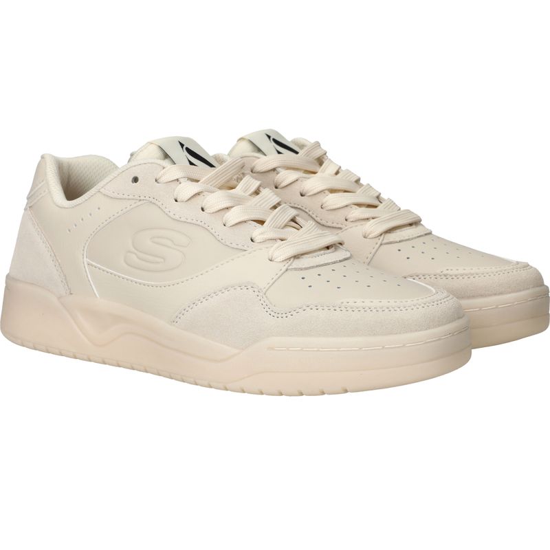 Skechers Koopa Court Volley Low Varsity Sneakers Beige Heren