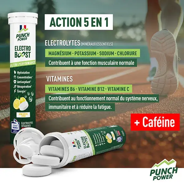 ELECTROBOOST Eletrólitos - Vitamina C, Magnésio, Minerais - Limão