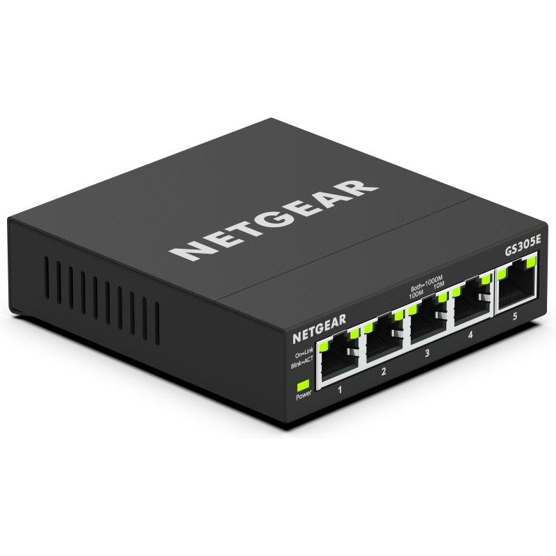 NETGEAR GS305E Géré Gigabit Ethernet (10/100/1000) Noir