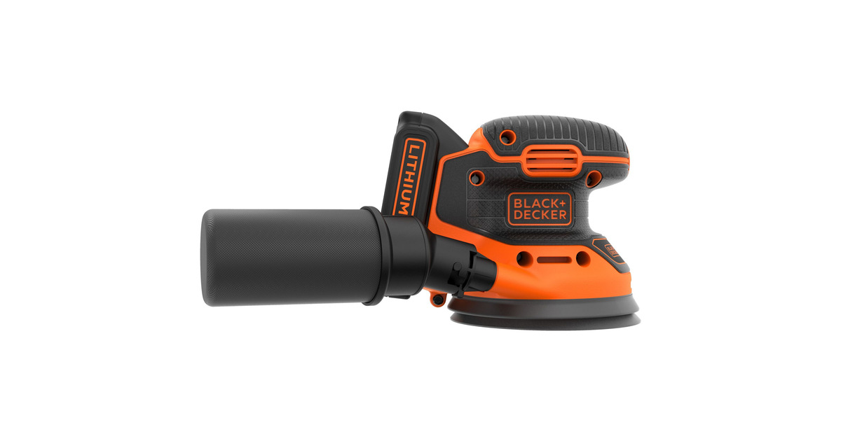 BLACK+DECKER18V Schroefklopboormachine + 18V Excentrische schuurmachine Bundel  (Zwart/oranje)