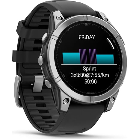 Garmin Fenix E smartwatch - sort/sølv