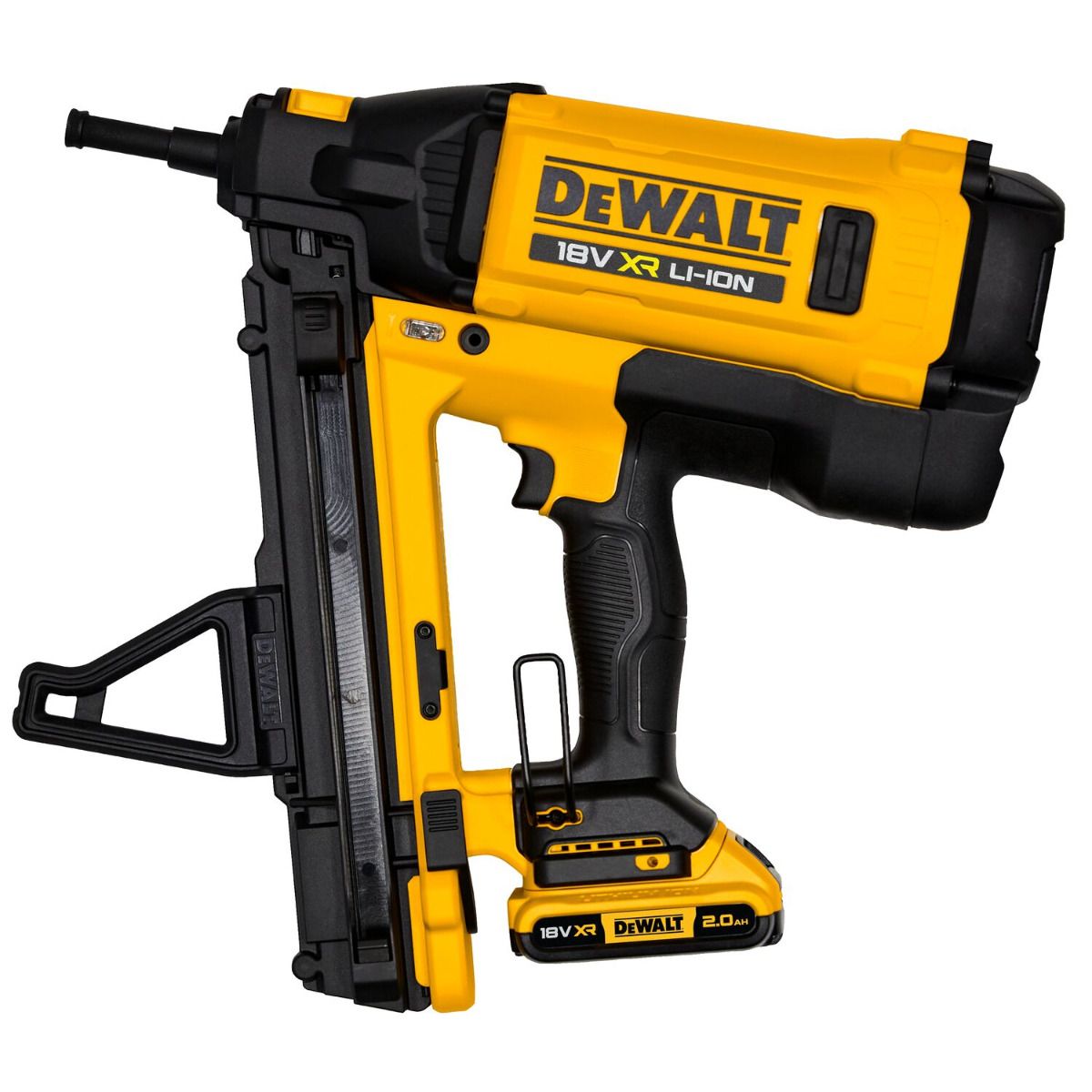 DeWALT DGN845D1 C6 TRAK-IT® Betontacker op gas en accu 18V XR 2.0Ah in koffer