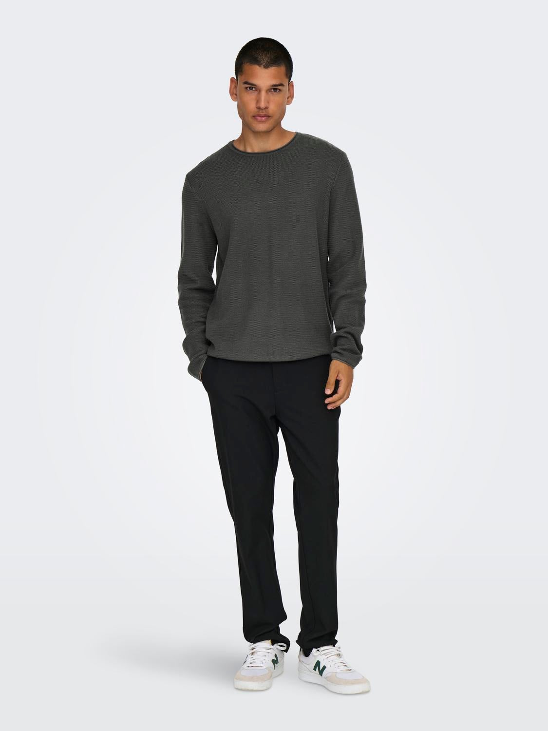 ONSERIC Pullover Grey Pinstripe