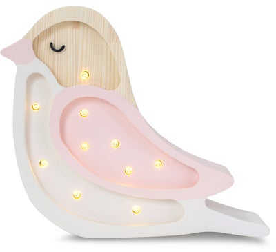Little Lights Mini Lampe Fugl, Strawberry Cream