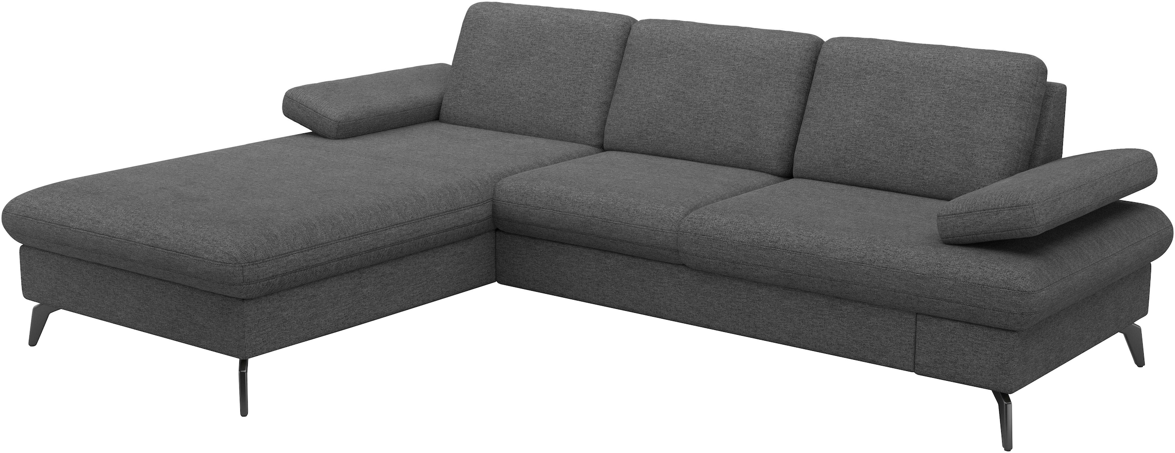 sit&more Ecksofa »Morris Jubi L-Form, B: 247 cm« mit Armteilfunktion & 1 Zierkissen, optional Bettfunktion