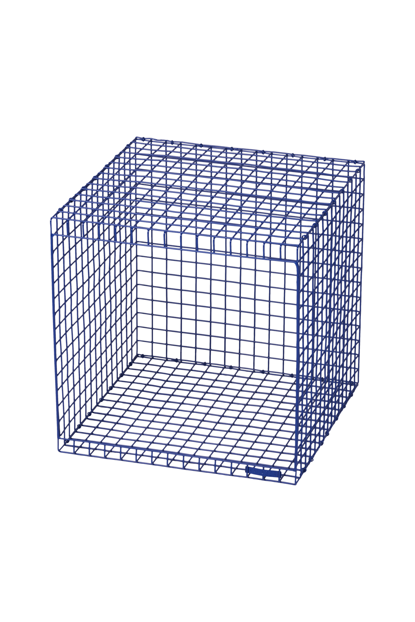 WIRE CUBIC Kube | Metal. 38,5 x 39 x 38,5 cm. | Navy | Kalager Design