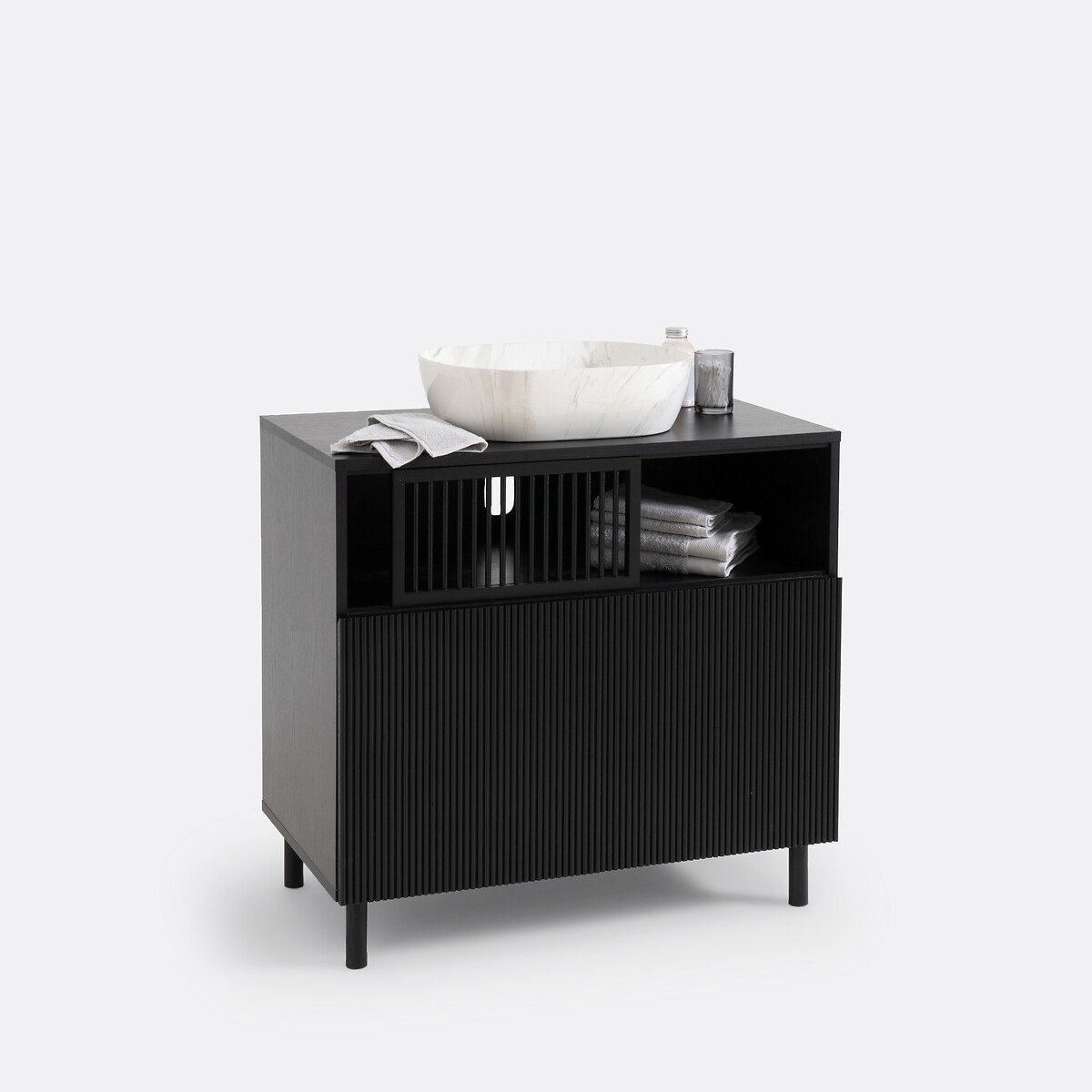 LA REDOUTE INTERIEURS<br>Lavatório oval de cerâmica com efeito mármore, Mabel