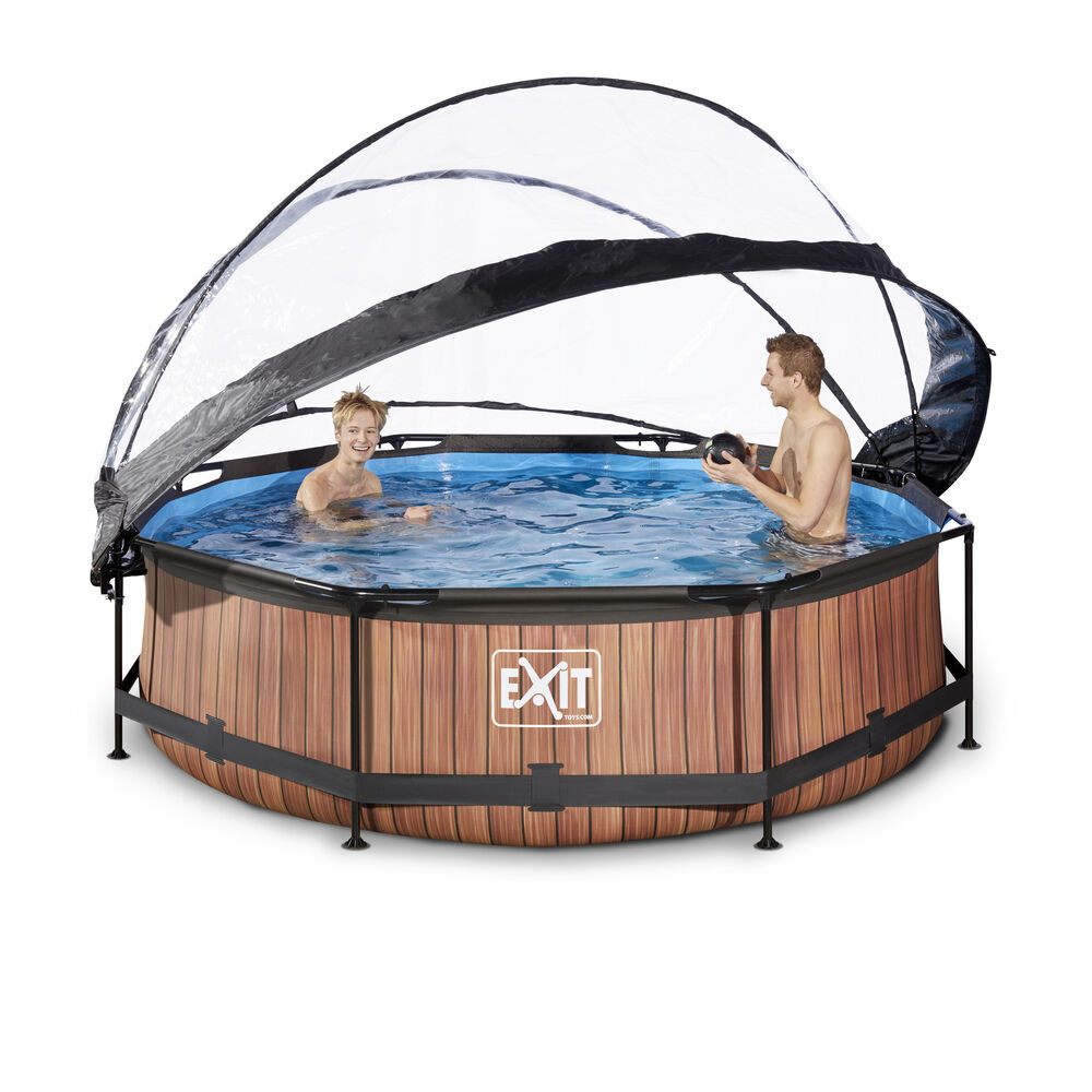 Exit Wood - Zwembad met Overkapping - Timber - 76x300300x76 cm - 300 cm