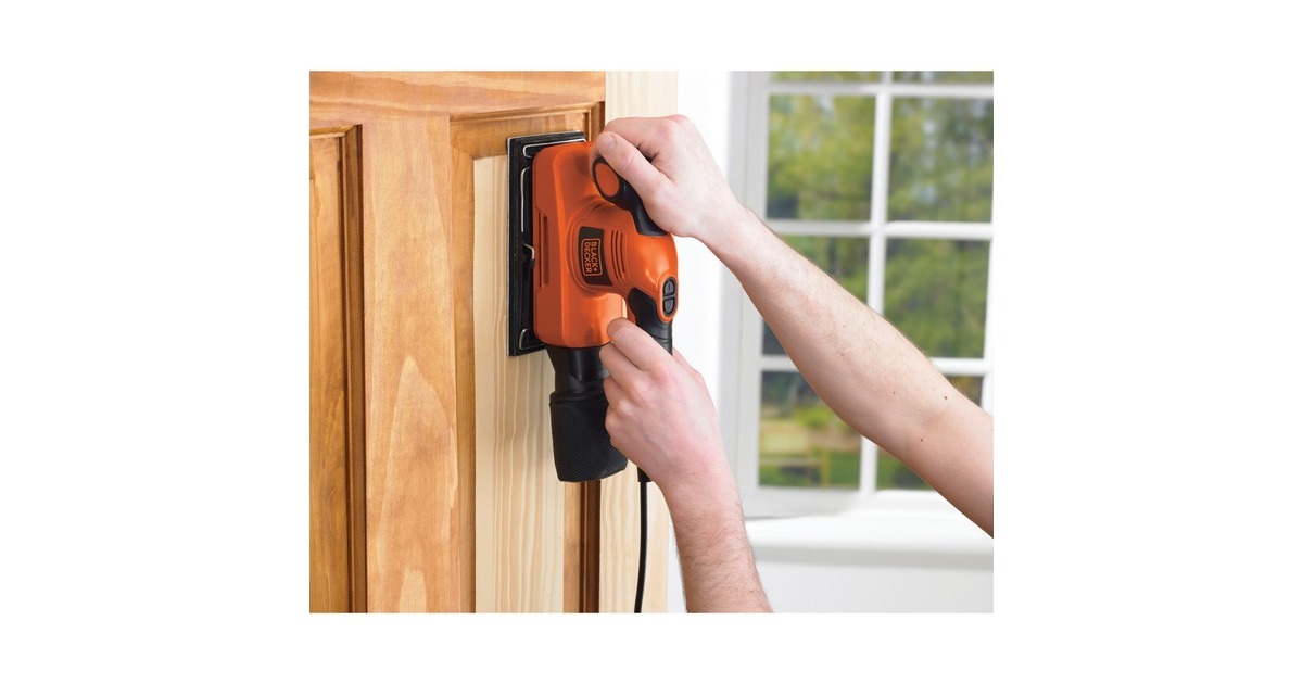 BLACK+DECKER240W 1/3vel vlakschuurmachine  (Zwart/oranje)