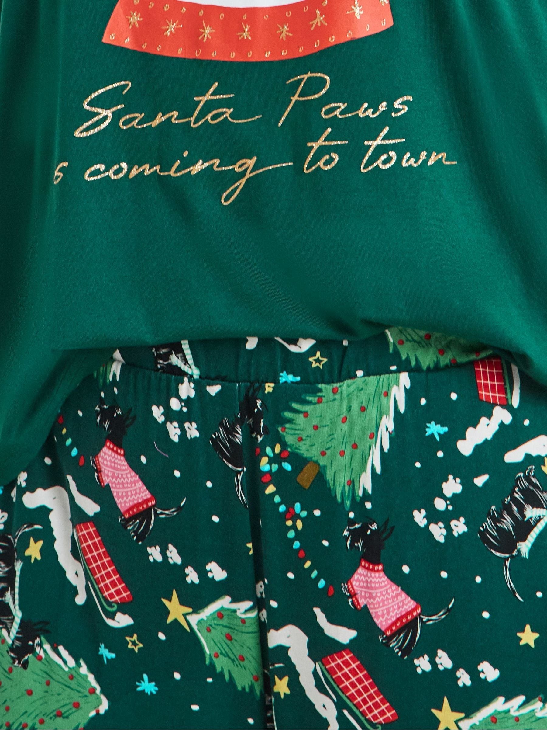 Simply Be Kerstmis Scotty Dog Pyjama Set met Knoopsluiting