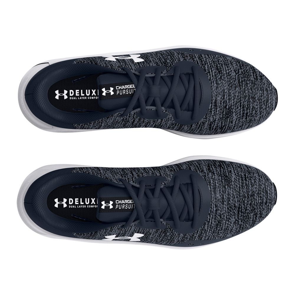 Under Armour UA CHARGED PURSUIT 3 TWIST - Chaussures running Homme downpour gray/downpour gray/white