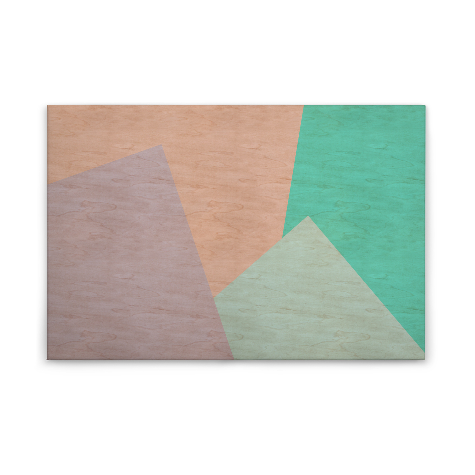 Leinwandbild GEOMETRISCHE MUSTER - bunt-grün - 90x60 cm