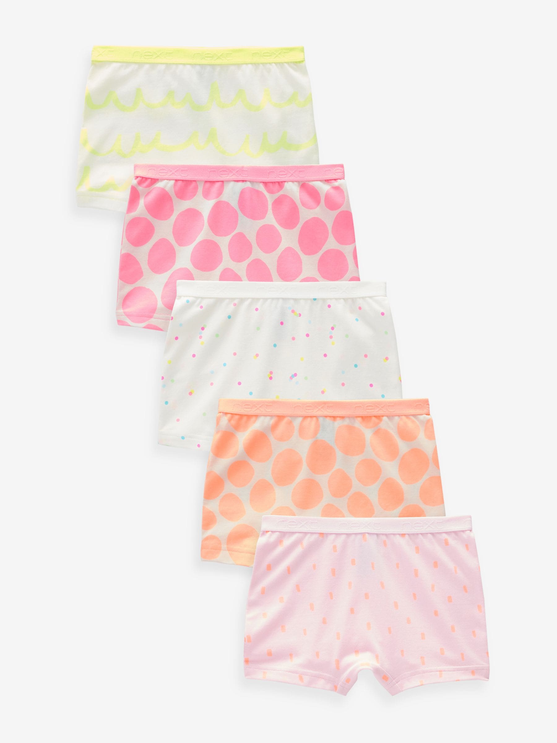 Roze/oranje - Short Briefs 5 Pack (2-16yrs)