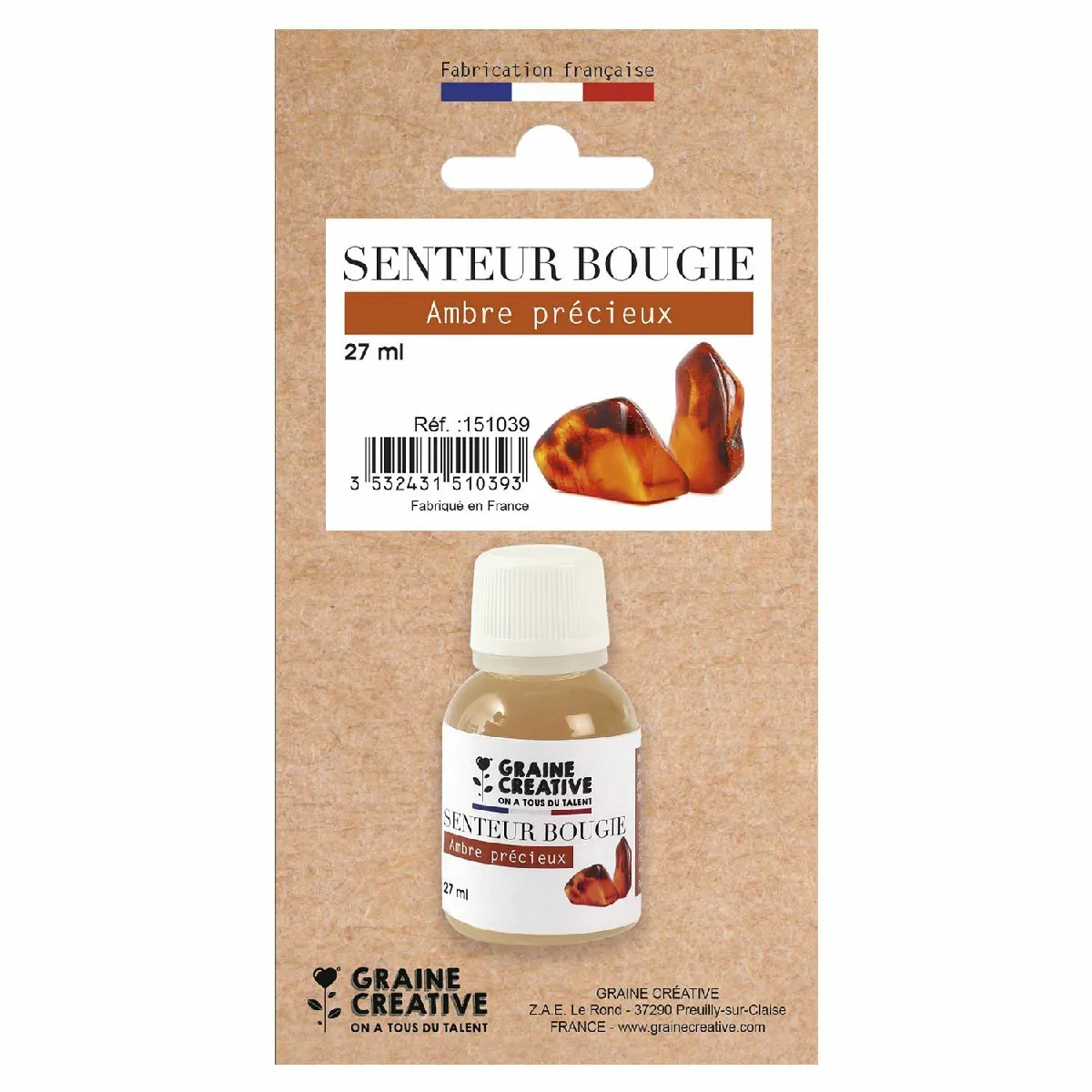 Graines Créatives Parfum Ambre Précieux