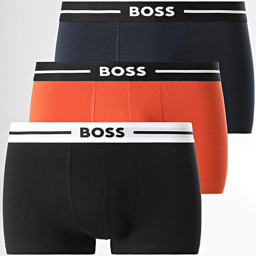Lot De 3 Boxers 50495472 Orange Noir Bleu Marine