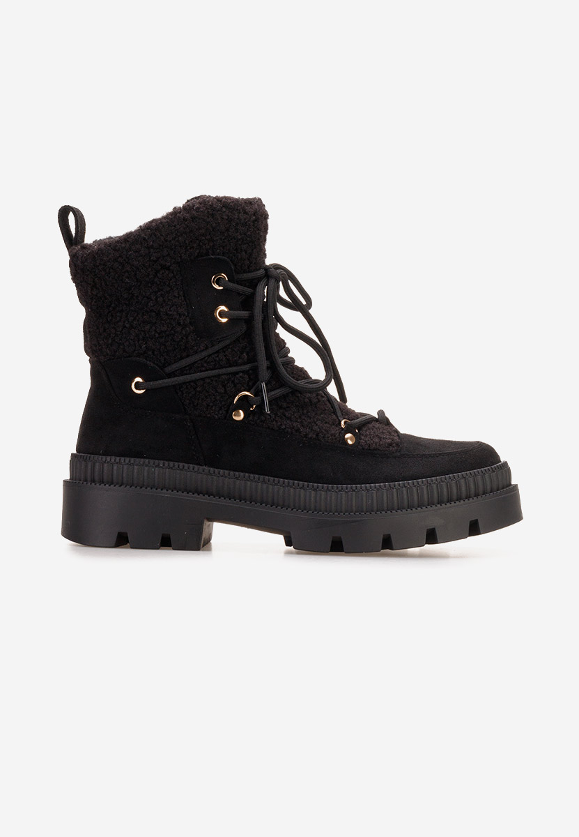 Bottines à lacets femme noirs Kataria