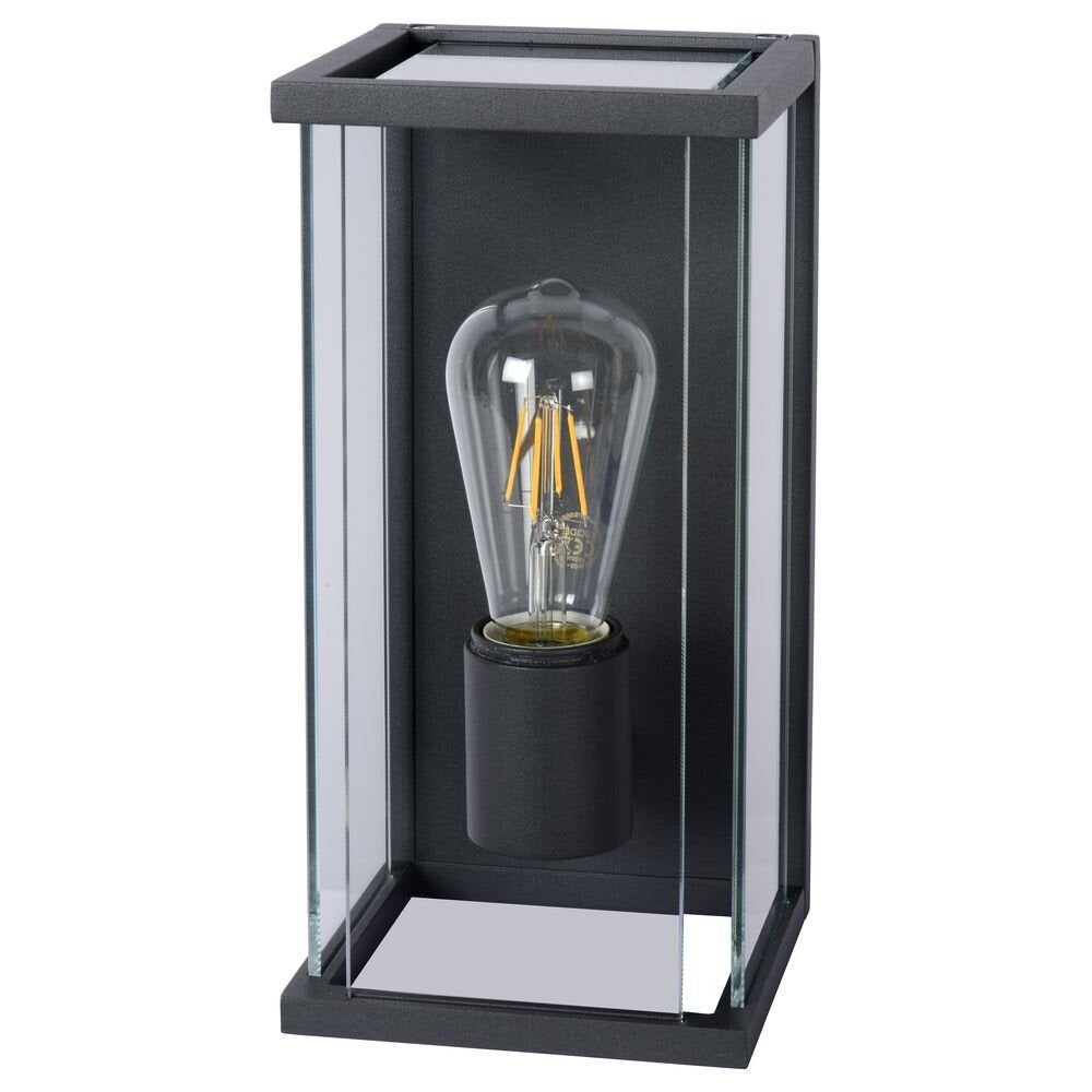 Buitenwandlamp Claire met één lamp, glazen afdekking en bewegingsmelder