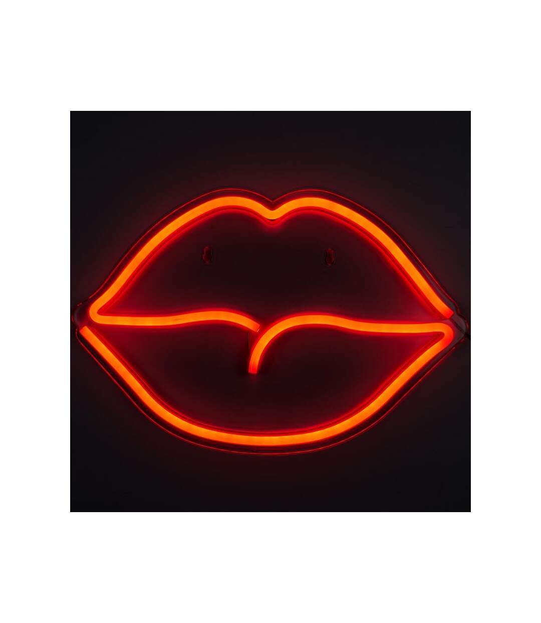 Paris Prix - Lampe Design Néon Usb bouche 42cm Rouge