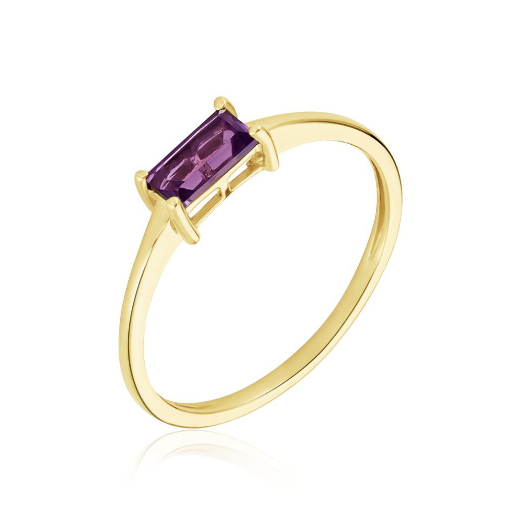 Bague Nottingham Or Jaune Améthyste